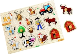 Puzzle en bois ferme 14 pièces