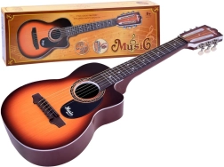 Guitare pour enfants avec 6 cordes métalliques – jaune