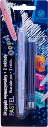 Stylo effaçable Astra Oops 0,6 mm avec 2 recharges, couleurs pastel