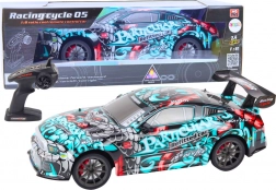 Grande voiture de sport télécommandée 1:8 Graffiti Lumières Sons