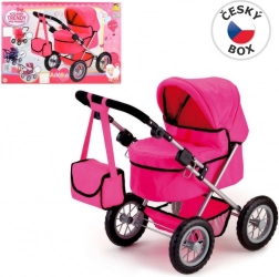 Poussette pour poupées Adélka rose