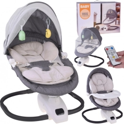 Transat-balancelle et chaise haute 3-en-1 avec moustiquaire et télécommande