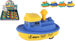 petit bateau en plastique à volant d’inertie appuie et pars 10 cm