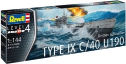 Maquette plastique du sous-marin allemand Type IX C/40 1/144
