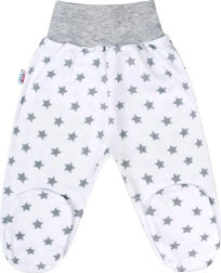 Pantalon à pieds bébé New Baby Classic II gris avec petites étoiles