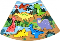 Puzzle encastrables en bois dinosaures – ensemble connectable