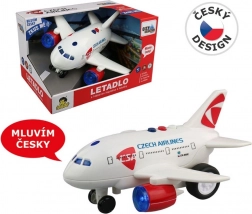 Avion ČSA avec annonces du capitaine et de l’hôtesse à inertie 20 cm