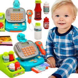 Caisse enregistreuse pour enfants avec étagère Dino WOOPIE