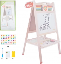 Tableau en bois double face avec boulier et accessoires