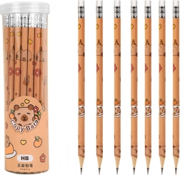 Set de crayons graphite HB avec gomme Capybara en tube, 30 pcs