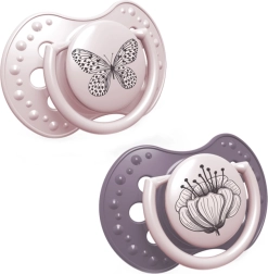 LOVI Sucette en silicone dynamique BOTANIC 3-6 m 2 pcs