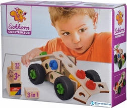 Jeu de construction en bois voiture de course 3-en-1 35 pièces EICHHORN CONSTRUCTOR