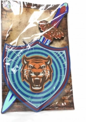 Épée et bouclier en mousse avec motif tigre