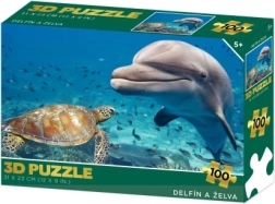 Puzzle 3D - Dauphin et tortue