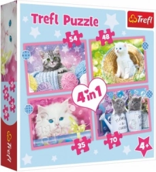 Puzzle 4-en-1 Chatons joyeux