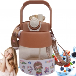 Bouteille de sport avec paille et sangle 1 L