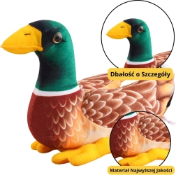 Jouet en peluche canard brun-vert 28 cm