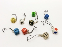 Detoa porte-clés dé en bois – pendentif coloré pour clés