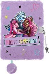 monster high journal en peluche avec cadenas a5, 96 pages