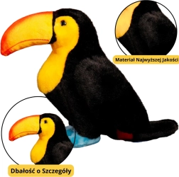 Jouet en peluche toucan 25 cm noir