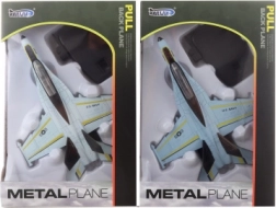 Avion en métal à piles avec son et lumières