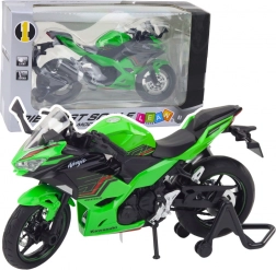 Moto de sport en métal verte 1:12