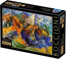 Puzzle Cheval, cavalier et bâtiments 1000 pièces