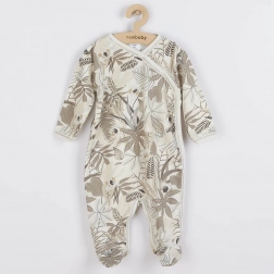 Grenouillère bébé en coton avec fermeture latérale New Baby Lovely marron
