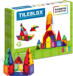 Blocs magnétiques Tileblox Rainbow set 42 pièces