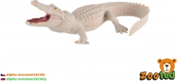 Figurine en plastique d’alligator blanc 15 cm