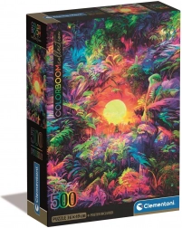 Puzzle 500 Compact – aube psychédélique dans la jungle