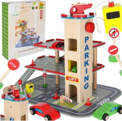 Parking en bois LULILO Benino – garage à plusieurs niveaux avec ascenseur
