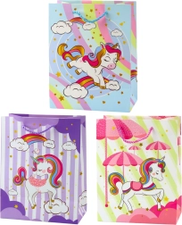 Sac cadeau licorne multicolore 23 × 16 × 10 cm