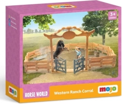 Ranch western pour enfants avec cheval et cow-boy