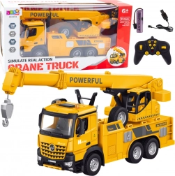 Jouet en peluche - Grue télécommandée jaune