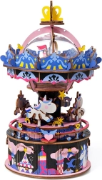 Boîte à musique en bois 3D à assembler - Joyeux Carrousel