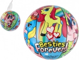 Balle gonflable colorée pour enfants avec motif de poneys