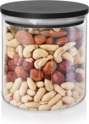 Bocal en verre pour denrées sèches avec couvercle et joint 450 ml