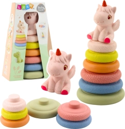 Pyramide sensorielle souple à empiler licorne éco