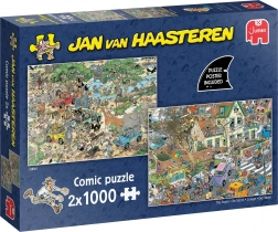 JUMBO puzzle Safari et Tempête 2x1000 pièces