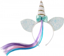 Serre-tête licorne avec mèche arc-en-ciel pour enfants