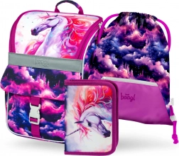 set scolaire BAAGL Zippy royaume licorne – cartable, trousse et sac