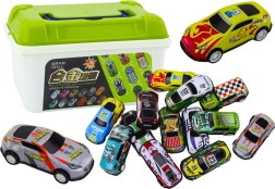 Ensemble de petites voitures dans une valise 30 pcs