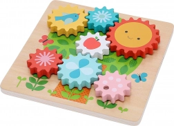 Puzzle en bois avec engrenages pour enfants