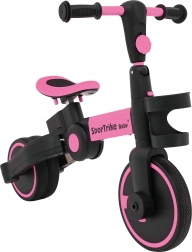 Draisienne et tricycle enfants 3‑en‑1 SporTrike – Rose