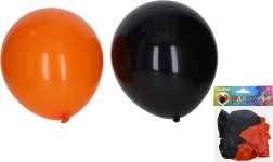 Ballons d’Halloween 30 cm – lot de 10, noirs et orange