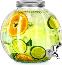 Distributeur de boissons en verre avec robinet 5,5 l