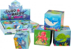 Cube Magique Puzzle Éducatif Animaux Marins Jeu de Puzzle