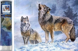 Peinture au diamant Appel du loup 30x40cm