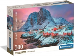 Puzzle Village de Hamnoy 500 pièces CLEMENTONI